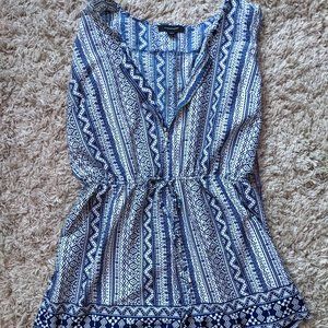 Cute Patterned Blue Romper!!